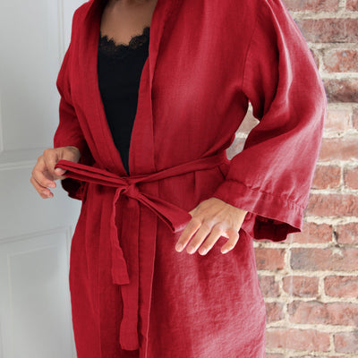 Linen Kimono Robe