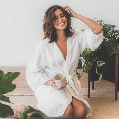 Linen Kimono Robe