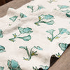 Orkney Block Poppy Print Linen Table Runner