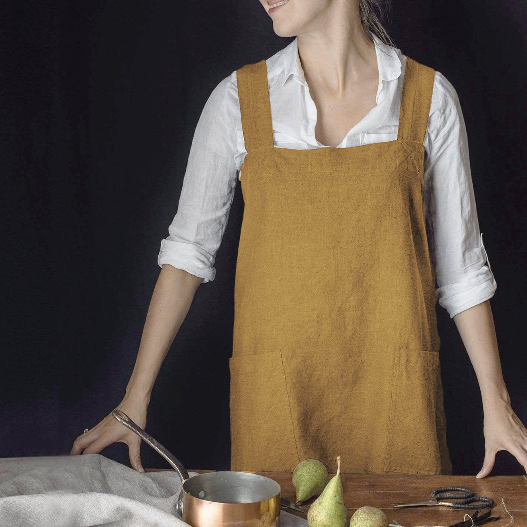 The Original Linen Pinafore-Apron | Final Sale