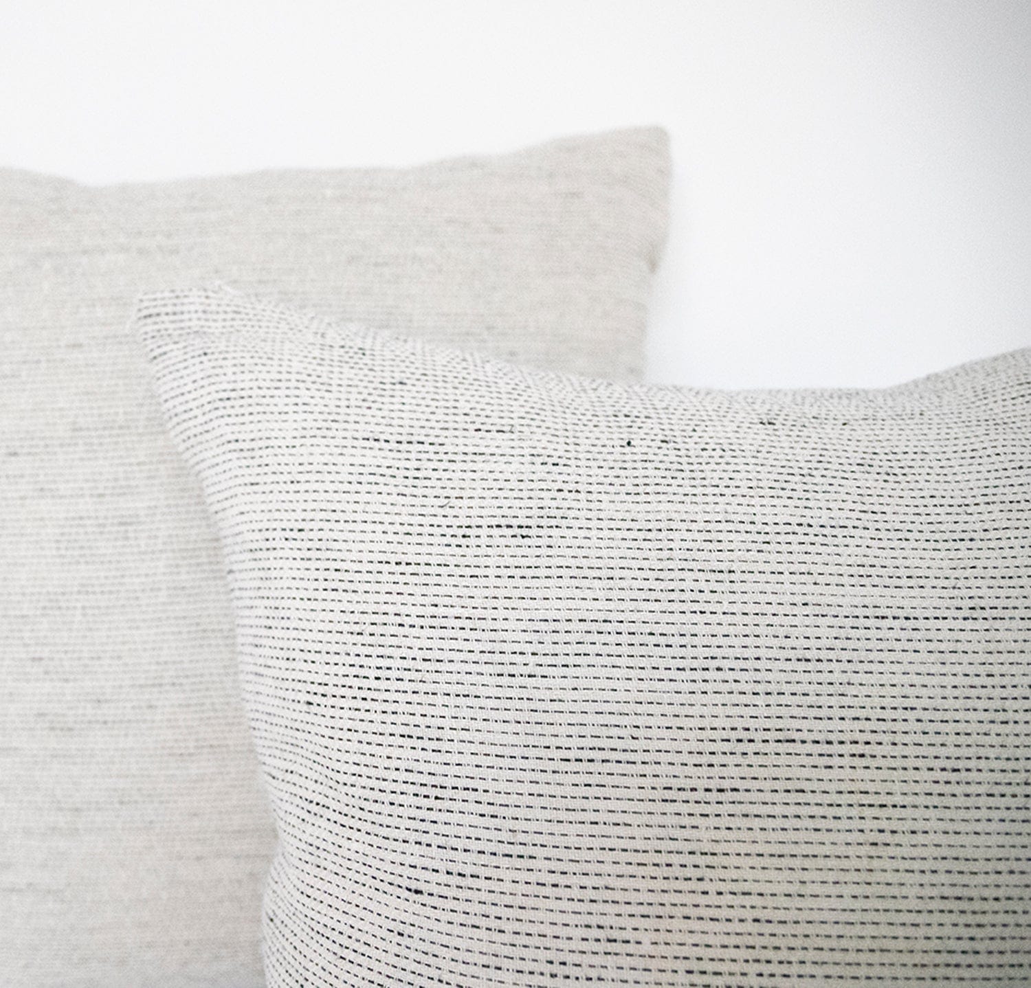 Rough Linen | 24 St. Barts Linen Square Throw Pillow Cover | Moss