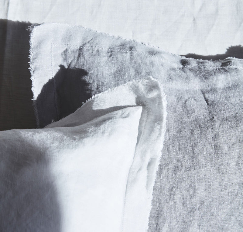 Raw Edge Smooth Linen Pillowcase