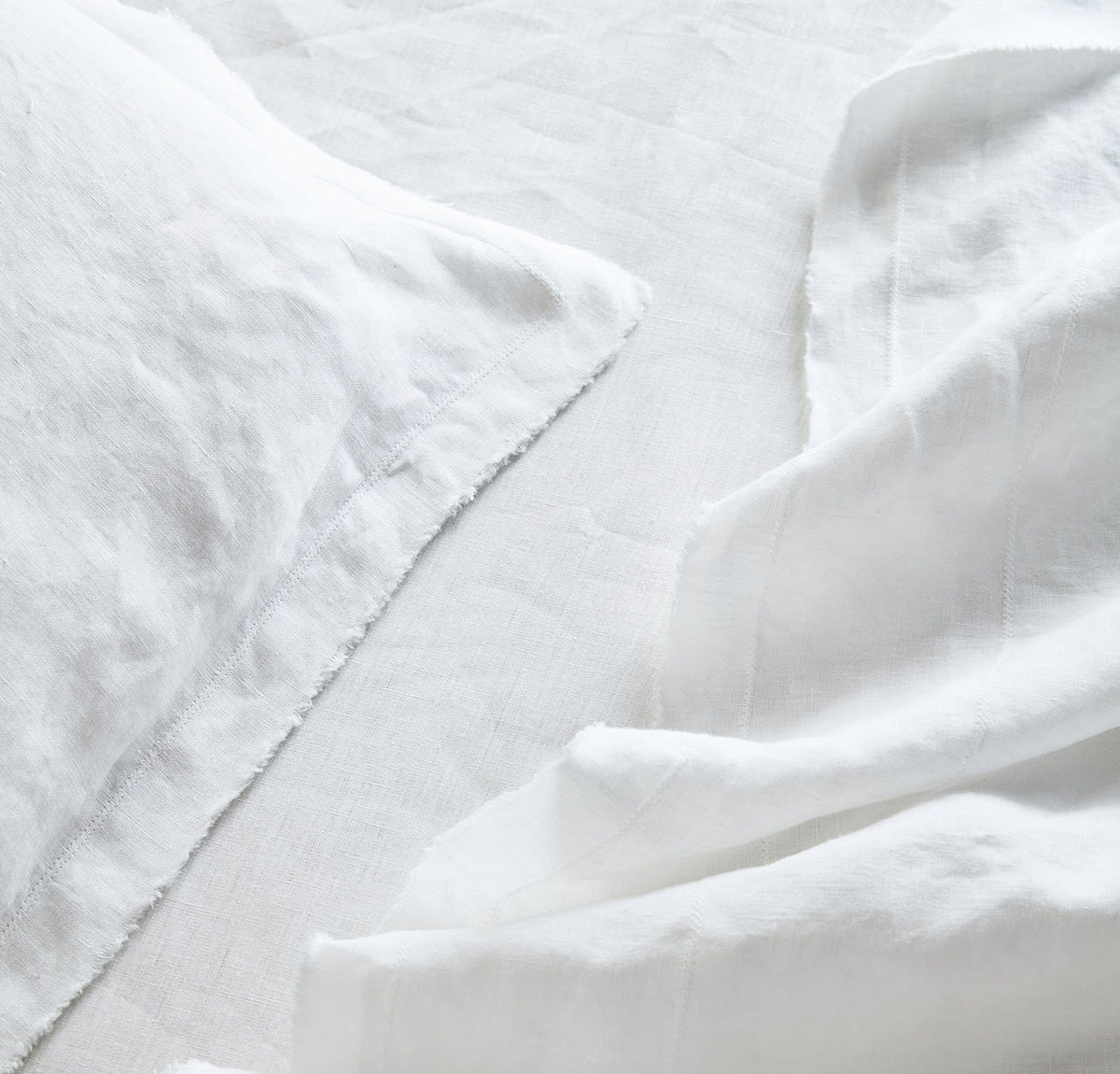 Best Raw Edge Linen Bedding Set | by Rough Linen